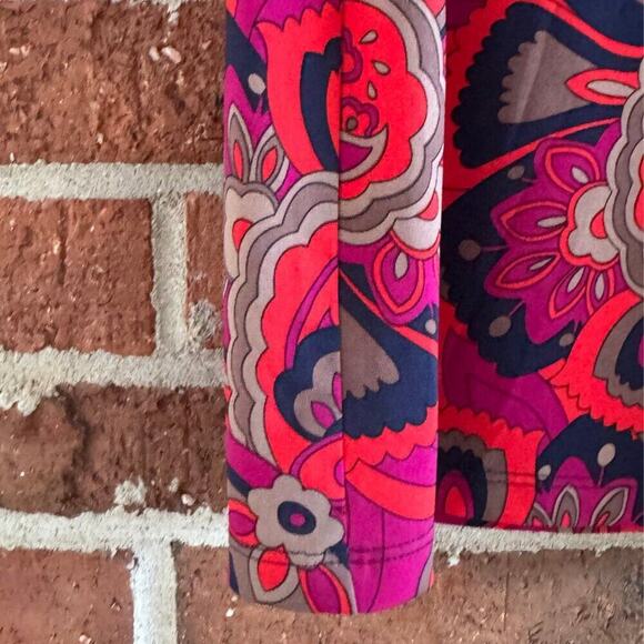 Trina by Trina Turk Retro Floral Long Sleeve Knit Dress NWT Size M - Picture 4 of 7